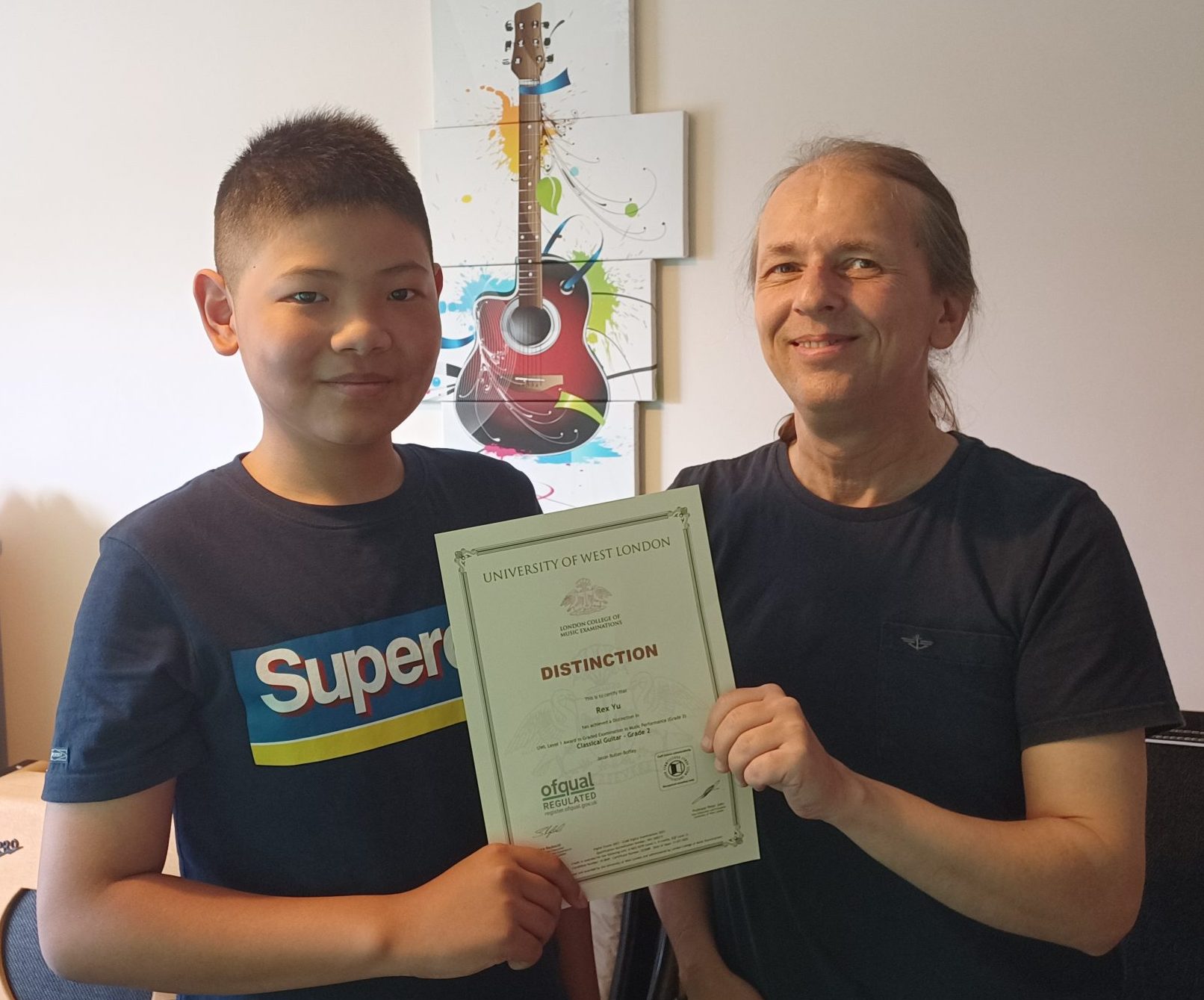 Rex's classical guitar grade 2 distinction